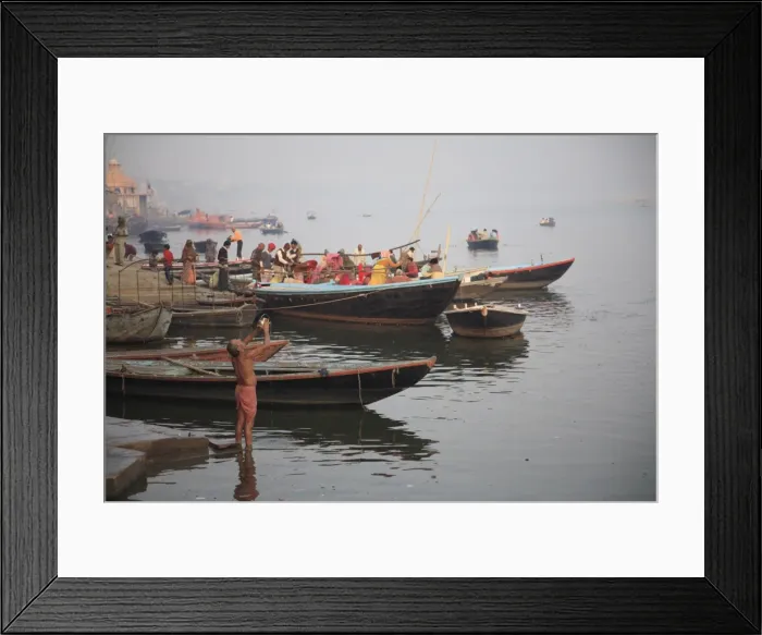 Framed Print : Ganges River, Varanasi, Uttar Pradesh, India, Asia Framed Print : Ganges River, Varanasi, Uttar Pradesh, India, Asia