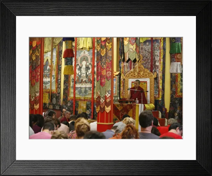 Framed Print : Khandro Rinpoche teaching at Vajradhara-Ling temple, Aubry-le-Panthou, Orne Framed Print : Khandro Rinpoche teaching at Vajradhara-Ling temple, Aubry-le-Panthou, Orne
