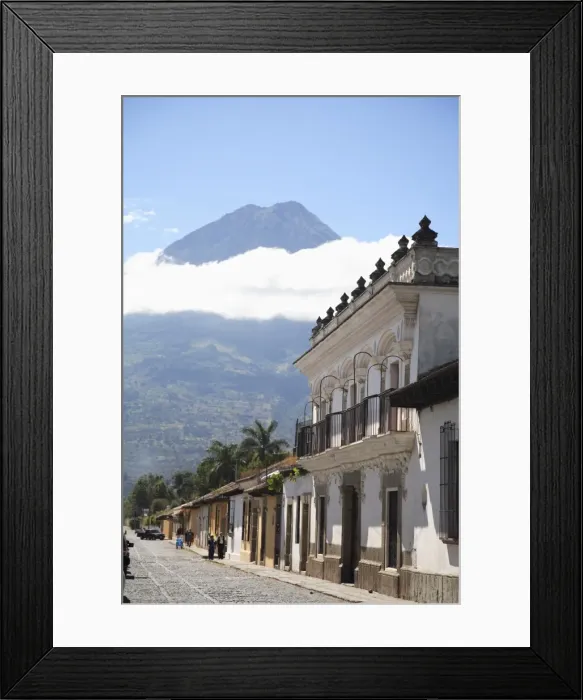 Framed Print : Volcano, Vulcan Agu and colonial architecture, Antigua, Guatemala, Central America Framed Print : Volcano, Vulcan Agu and colonial architecture, Antigua, Guatemala, Central America