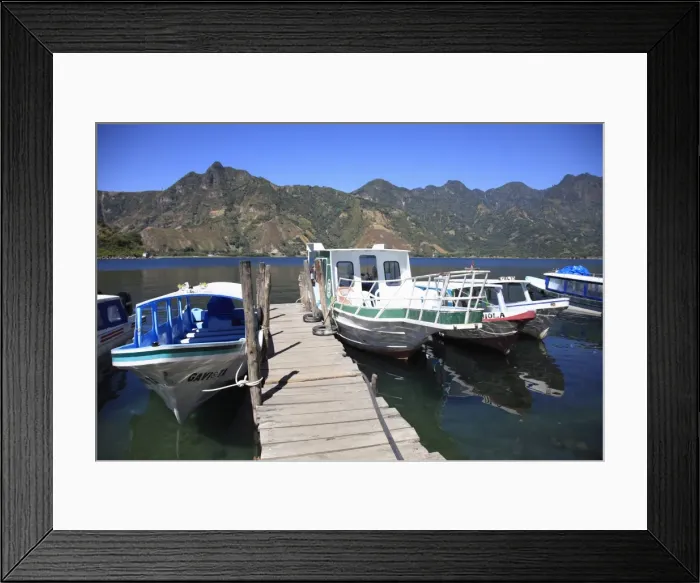 Framed Print : Boat dock, San Pedro, San Pedro La Laguna, Lake Atitlan, Guatemala, Central America Framed Print : Boat dock, San Pedro, San Pedro La Laguna, Lake Atitlan, Guatemala, Central America
