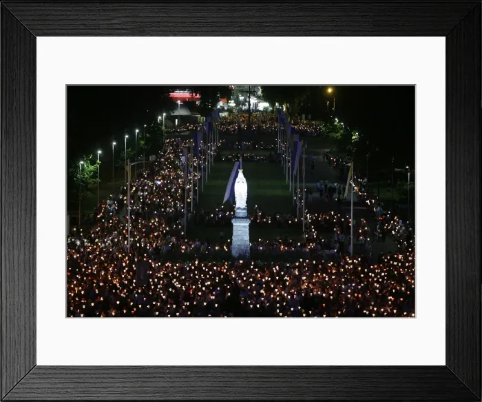 Framed Print : Procession at the Lourdes shrine, Lourdes, Hautes Pyrenees, France, Europe Framed Print : Procession at the Lourdes shrine, Lourdes, Hautes Pyrenees, France, Europe