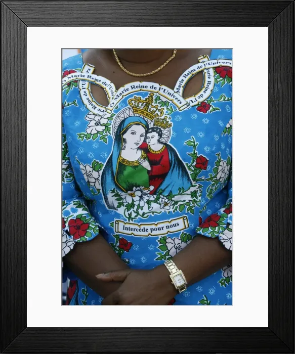 Framed Print : African Catholic woman, Lourdes, Hautes Pyrenees, France, Europe Framed Print : African Catholic woman, Lourdes, Hautes Pyrenees, France, Europe
