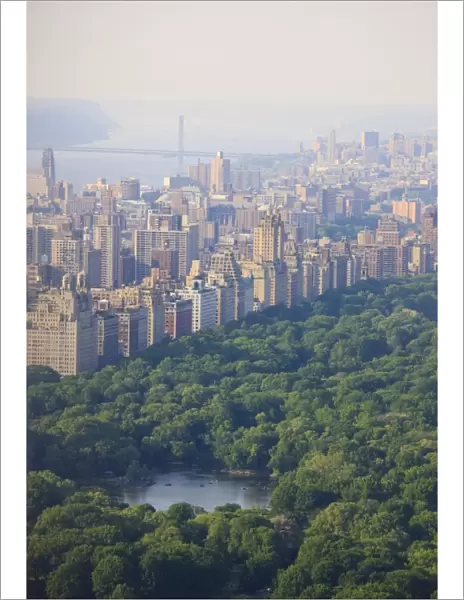 High angle view of Upper West Side and Central Park, Manhattan, New York City