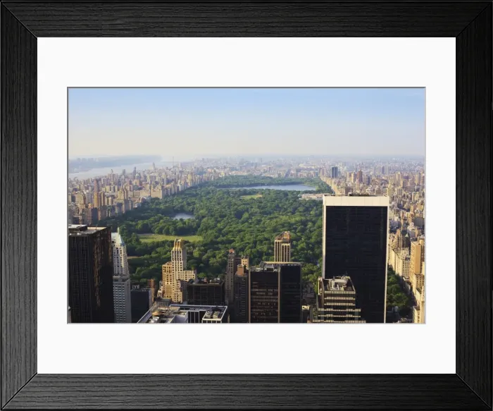 Framed Print : High angle view of Central Park, cityscape looking North, Manhattan, New York City Framed Print : High angle view of Central Park, cityscape looking North, Manhattan, New York City
