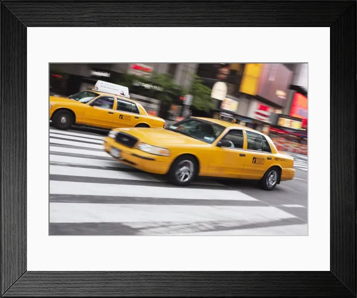 Framed Print : Taxi cabs in Times Square, Midtown, Manhattan, New York City, New York Framed Print : Taxi cabs in Times Square, Midtown, Manhattan, New York City, New York