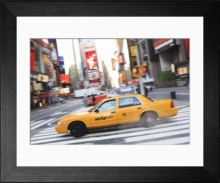 Framed Print : Taxi, Times Square, Manhattan, New York City, New York, United States of America Framed Print : Taxi, Times Square, Manhattan, New York City, New York, United States of America