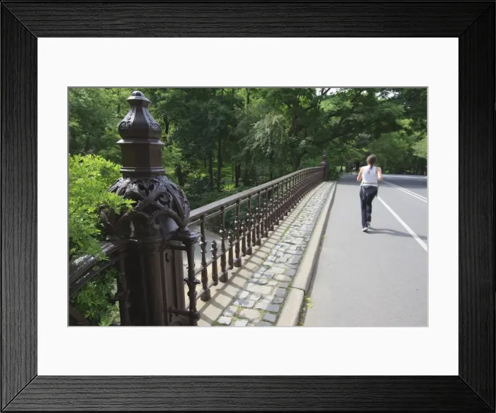 Framed Print : Jogger in Central Park, Manhattan, New York City, New York, United States of America Framed Print : Jogger in Central Park, Manhattan, New York City, New York, United States of America