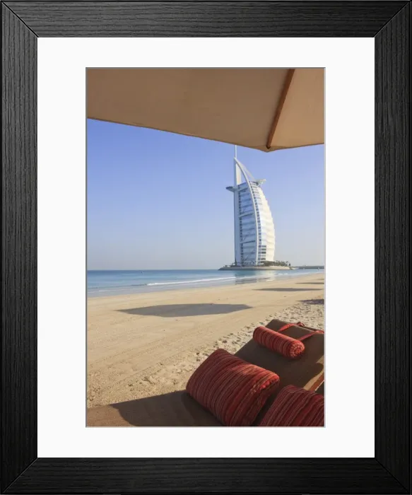 Framed Print : Jumeirah Beach and the Burj Al Arab Hotel, Dubai, United Arab Emirates, Middle East Framed Print : Jumeirah Beach and the Burj Al Arab Hotel, Dubai, United Arab Emirates, Middle East