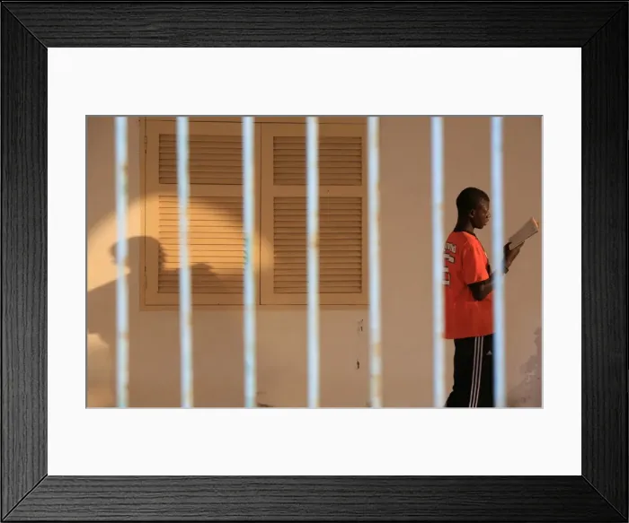 Framed Print : Muslim reading in a mosque, Saint Louis, Senegal, West Africa, Africa Framed Print : Muslim reading in a mosque, Saint Louis, Senegal, West Africa, Africa