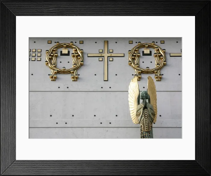 Framed Print : Am Steinhof church angel designed by Othmar Schimtowitz, Vienna, Austria, Europe Framed Print : Am Steinhof church angel designed by Othmar Schimtowitz, Vienna, Austria, Europe