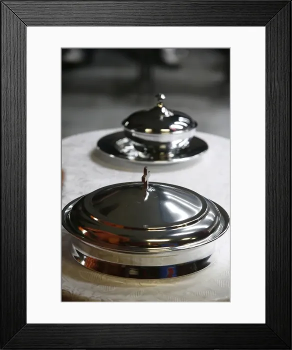 Framed Print : Eucharist bowls used for African Evangelical celebration, Neuilly sur Marne Framed Print : Eucharist bowls used for African Evangelical celebration, Neuilly sur Marne