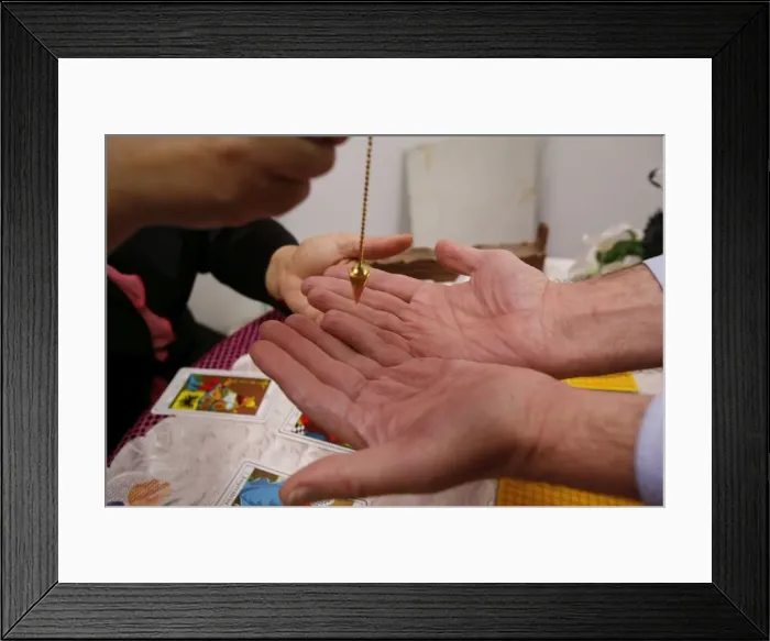 Framed Print : Fortuneteller conducting a divination, Paris, France, Europe Framed Print : Fortuneteller conducting a divination, Paris, France, Europe