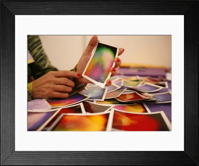 Framed Print : Fortuneteller showing a picture of an aura, Paris, France, Europe