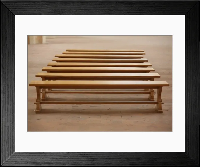 Framed Print : Brou royal monastery benches, Bourg en Bresse, Ain, France, Europe Framed Print : Brou royal monastery benches, Bourg en Bresse, Ain, France, Europe