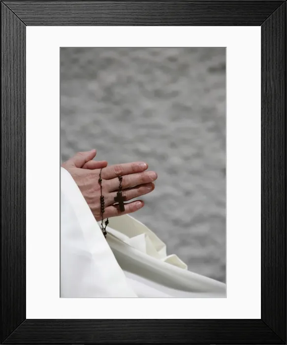 Framed Print : Monk praying, Evian, Haute Savoie, France, Europe Framed Print : Monk praying, Evian, Haute Savoie, France, Europe