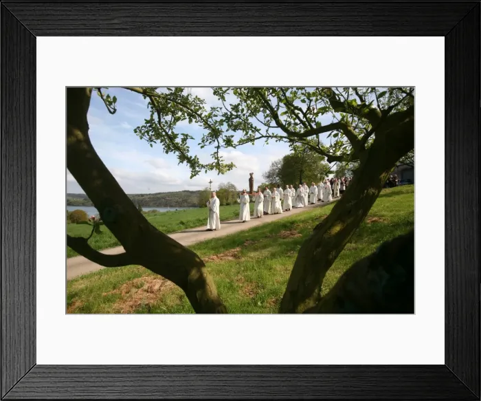 Framed Print : St. -Guenole procession at Landevennec abbey, Landevennec, Finistere, Brittany Framed Print : St. -Guenole procession at Landevennec abbey, Landevennec, Finistere, Brittany