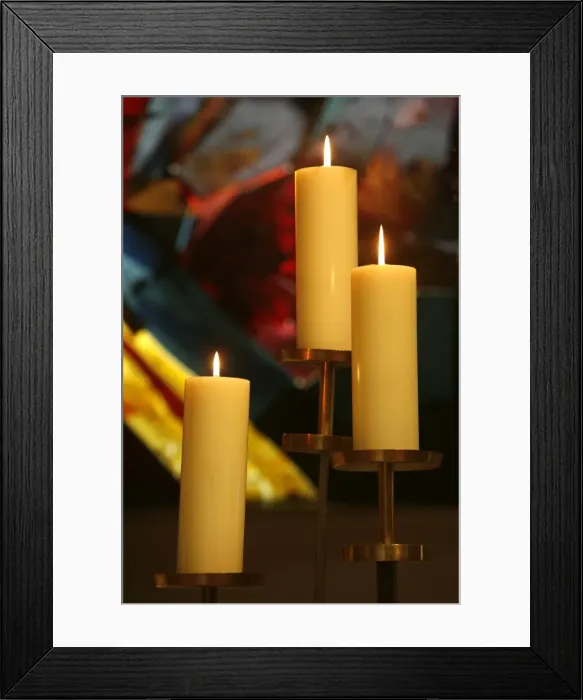 Framed Print : Church candles, Le Chesnay, Yvelines, France, Europe Framed Print : Church candles, Le Chesnay, Yvelines, France, Europe