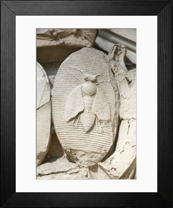 Framed Print : Sculpture of a Bee symbolising Christ and Holy Spirit, at Pere Lachaise cemetery Framed Print : Sculpture of a Bee symbolising Christ and Holy Spirit, at Pere Lachaise cemetery