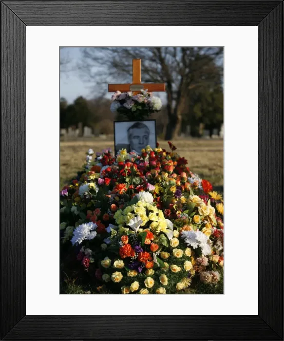 Framed Print : Flowers on a grave, Vienna, Austria, Europe Framed Print : Flowers on a grave, Vienna, Austria, Europe
