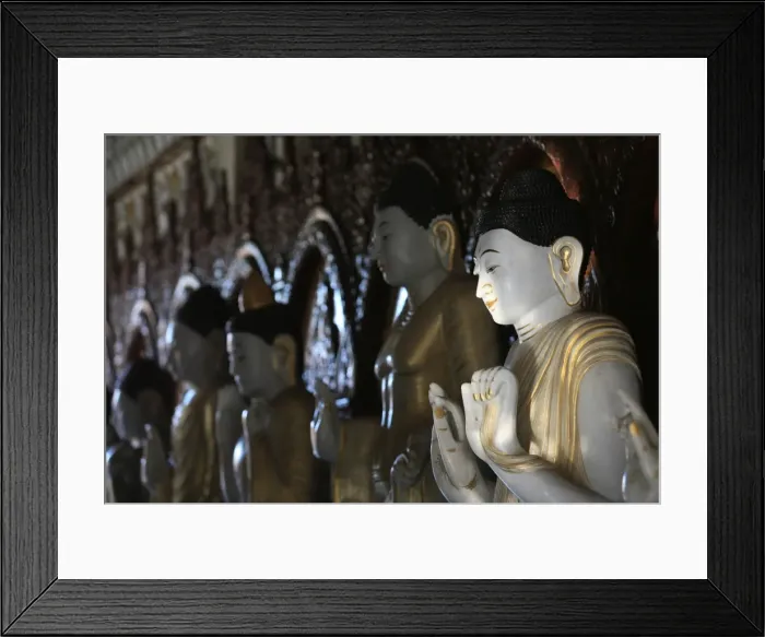 Framed Print : Buddhas, Dharmikarama temple, Penang, Malaysia, Southeast Asia, Asia Framed Print : Buddhas, Dharmikarama temple, Penang, Malaysia, Southeast Asia, Asia