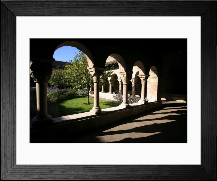 Framed Print : Cuxa cloister dating from the 12th century, Cloisters of New York, New York Framed Print : Cuxa cloister dating from the 12th century, Cloisters of New York, New York