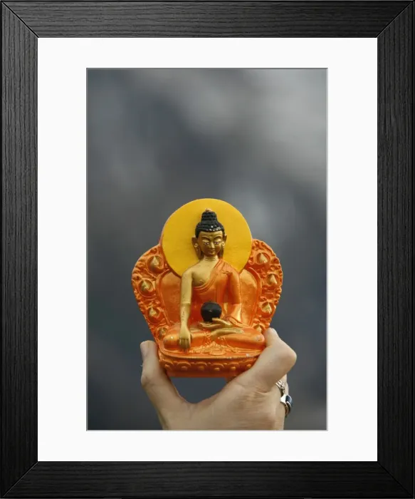 Framed Print : Small statue of the Buddha, Saint-Gervais, Haute Savoie, France, Europe Framed Print : Small statue of the Buddha, Saint-Gervais, Haute Savoie, France, Europe