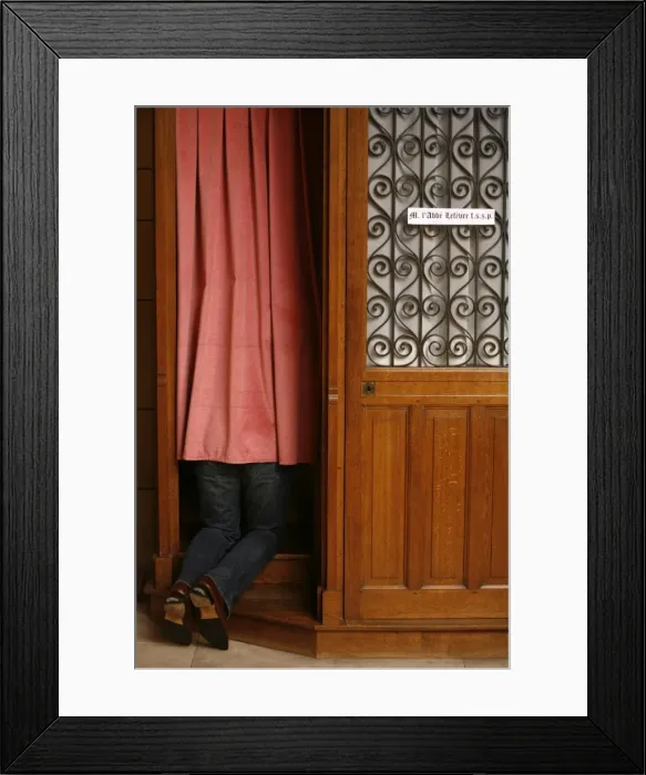 Framed Print : Confessional, Fontainebleau, Seine-et-Marne, France, Europe Framed Print : Confessional, Fontainebleau, Seine-et-Marne, France, Europe