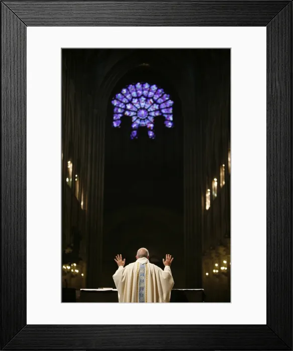 Framed Print : Celebration in Paris cathedral, Paris, France, Europe Framed Print : Celebration in Paris cathedral, Paris, France, Europe