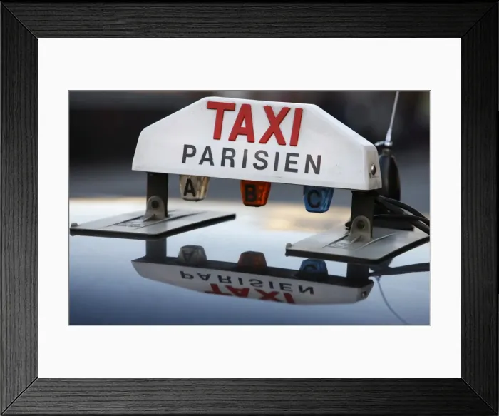 Framed Print : Paris taxi, Paris, France, Europe Framed Print : Paris taxi, Paris, France, Europe