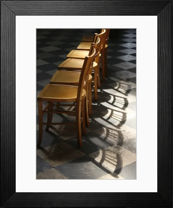 Framed Print : Chairs in Sainte-Croix cathedral, Orleans, Loiret, France, Europe Framed Print : Chairs in Sainte-Croix cathedral, Orleans, Loiret, France, Europe
