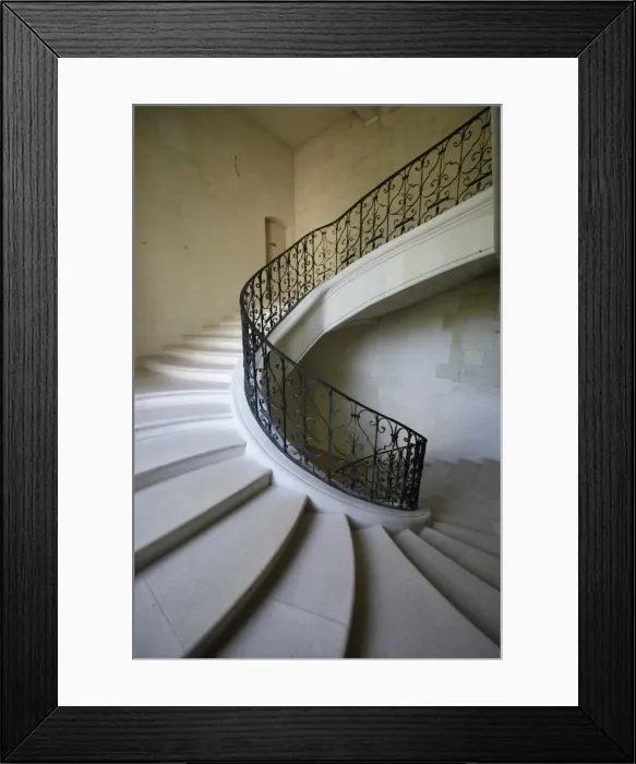 Framed Print : Staircase in Prieure Saint Lazare dating from the 18th century, Fontevraud Abbey Framed Print : Staircase in Prieure Saint Lazare dating from the 18th century, Fontevraud Abbey