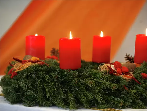 Advent candles, Geneva, Switzerland, Europe