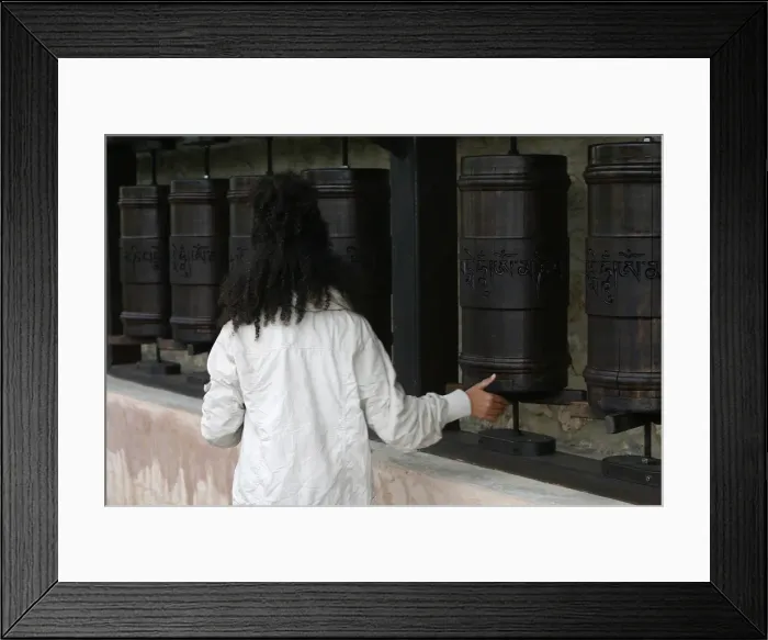 Framed Print : Prayer wheels in Dhagpo Kagyu Ling Tibetan Buddhist monastery, Saint-Leon sur Vezere Framed Print : Prayer wheels in Dhagpo Kagyu Ling Tibetan Buddhist monastery, Saint-Leon sur Vezere