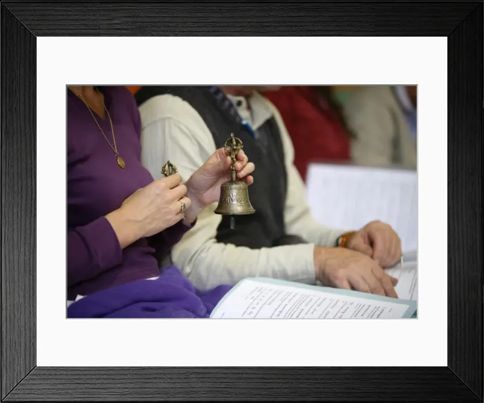 Framed Print : Buddhism students at Vajradhara-Ling temple, Aubry-le-Panthou, Orne, France, Europe Framed Print : Buddhism students at Vajradhara-Ling temple, Aubry-le-Panthou, Orne, France, Europe