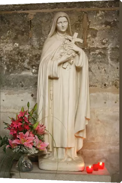 Statue of St. Therese de Lisieux, Semur-en-Auxois, Cote d Or, Burgundy, France, Europe