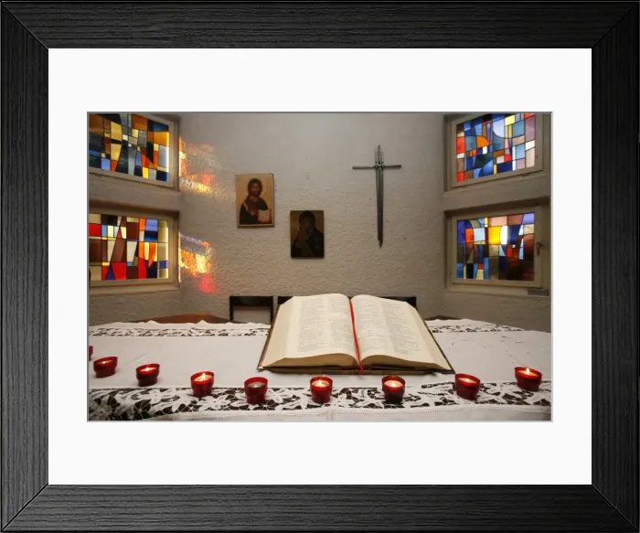 Framed Print : Ecumenical center altar, Geneva, Switzerland, Europe Framed Print : Ecumenical center altar, Geneva, Switzerland, Europe