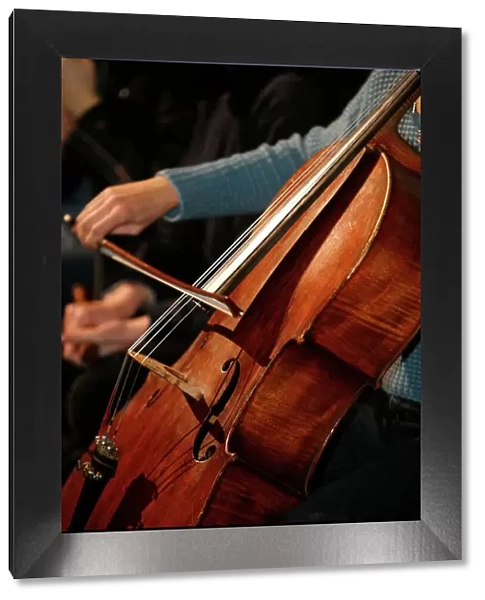 Cello player, Geneva, Switzerland, Europe