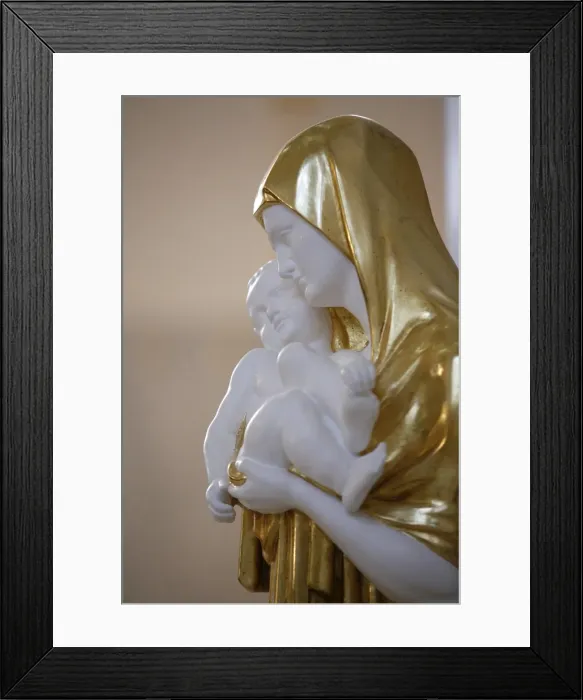 Framed Print : Statue of the Virgin and Child in Am Steinhof church, Vienna, Austria, Europe Framed Print : Statue of the Virgin and Child in Am Steinhof church, Vienna, Austria, Europe