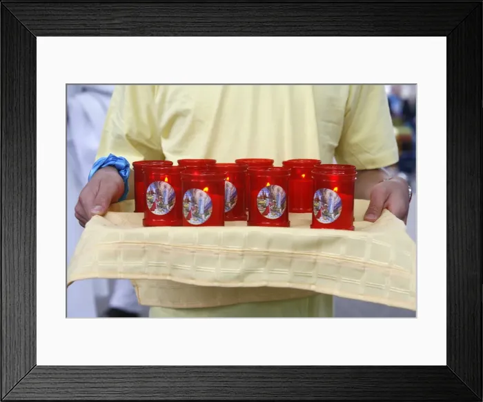 Framed Print : Mass candles, Lourdes, Hautes Pyrenees, France, Europe Framed Print : Mass candles, Lourdes, Hautes Pyrenees, France, Europe