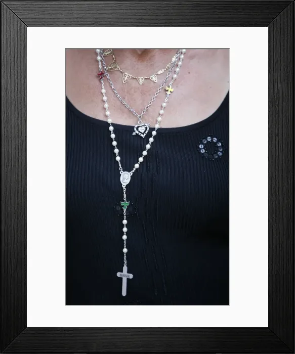 Framed Print : Christian jewelry, Lourdes, Hautes Pyrenees, France, Europe- Framed Print : Christian jewelry, Lourdes, Hautes Pyrenees, France, Europe-