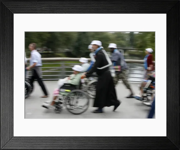 Framed Print : Disabled in Lourdes, Lourdes, Hautes Pyrenees, France, Europe Framed Print : Disabled in Lourdes, Lourdes, Hautes Pyrenees, France, Europe