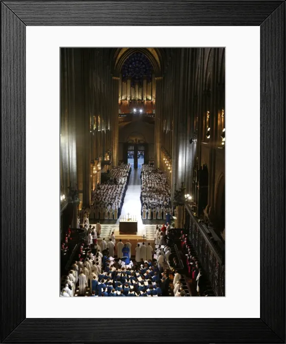 Framed Print : Celebration of Vespers in Notre Dame de Paris with Benedict XVI, Paris, France, Europe Framed Print : Celebration of Vespers in Notre Dame de Paris with Benedict XVI, Paris, France, Europe