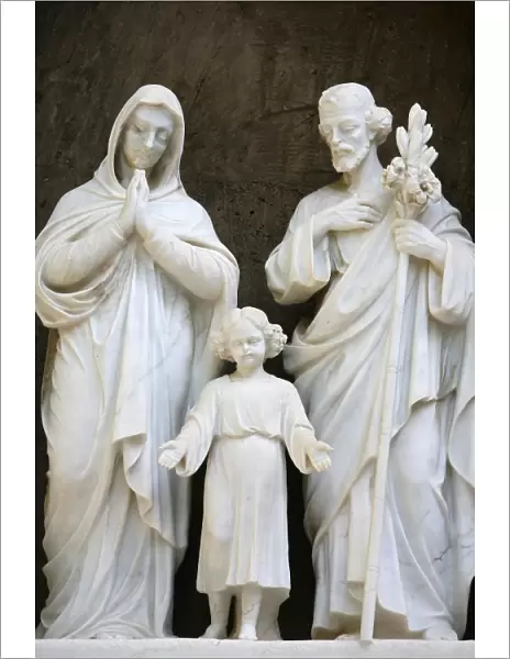 Statues of the Holy Family, Nazareth, Galilee, Israel, Middle East