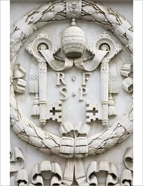 Vatican coat of arms, Vatican, Rome, Lazio, Italy, Europe