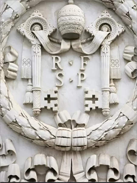 Vatican coat of arms, Vatican, Rome, Lazio, Italy, Europe