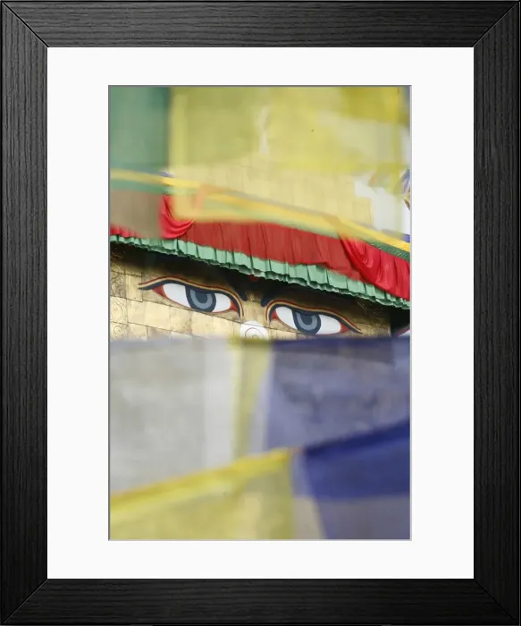 Framed Print : The Eyes of Buddha on the exterior of Bodhnath Stupa, UNESCO World Heritage Site Framed Print : The Eyes of Buddha on the exterior of Bodhnath Stupa, UNESCO World Heritage Site