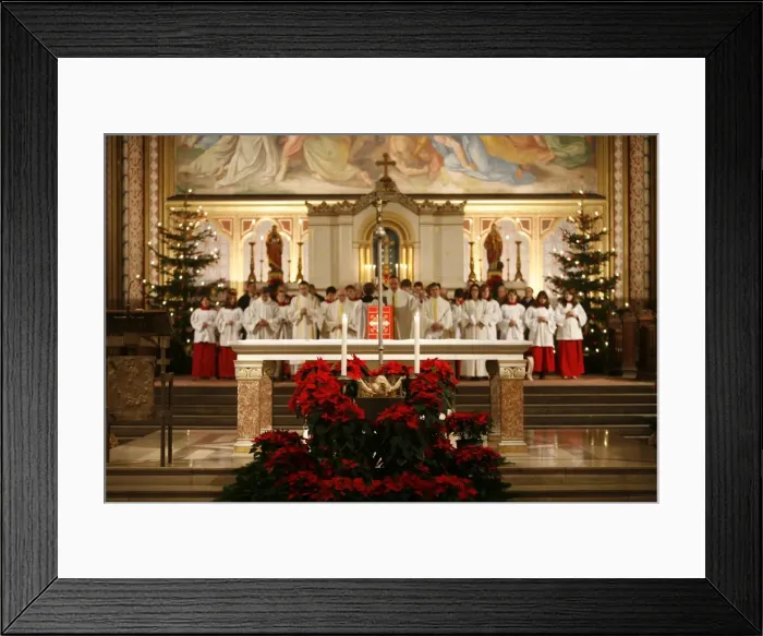 Framed Print : Christmas midnight Mass in Ludwigkirche, Munich, Bavaria, Germany, Europe Framed Print : Christmas midnight Mass in Ludwigkirche, Munich, Bavaria, Germany, Europe