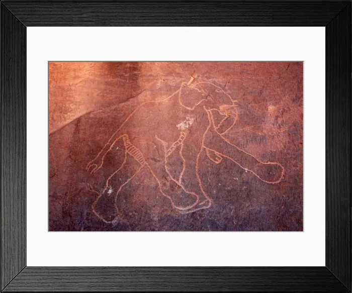 Framed Print : Rock paintings in Ghat, Akakus, Libya, North Africa, Africa Framed Print : Rock paintings in Ghat, Akakus, Libya, North Africa, Africa
