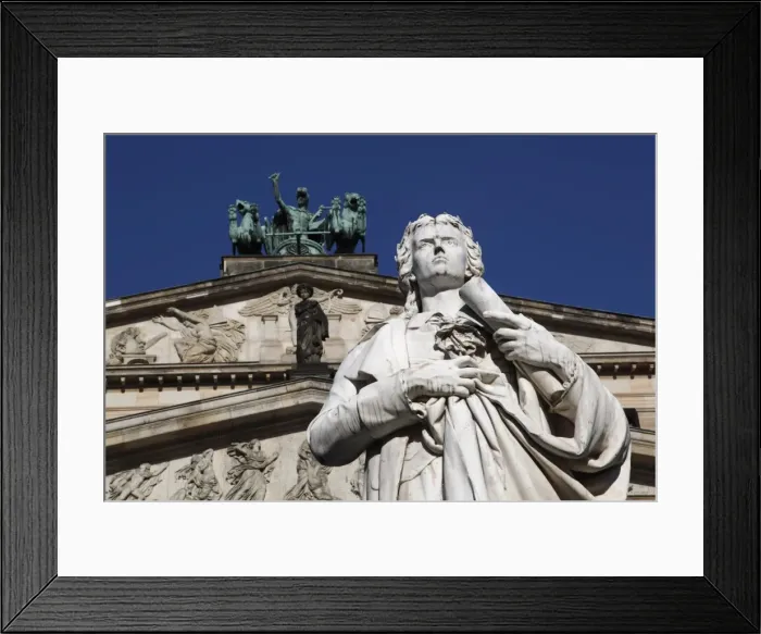Framed Print : Monument to Poet Schiller, Konzerthaus (Concert Hall), Schauspielhaus, Gendarmenmarkt