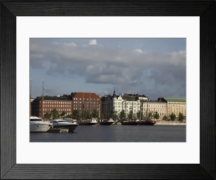Framed Print : Waterfront buildings, Northern Harbour, Helsinki, Finland, Scandinavia, Europe